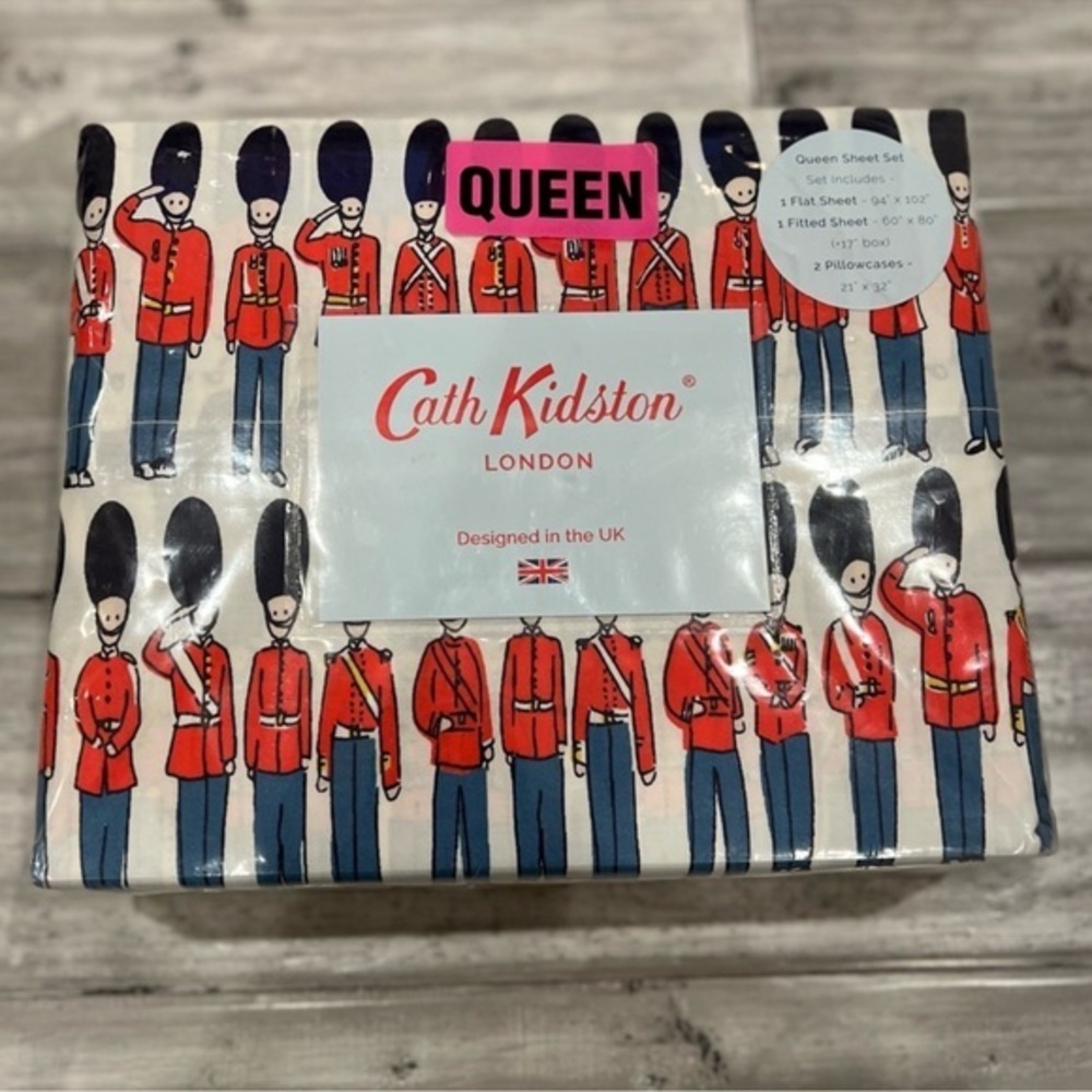 Cath Kidston Queen Sheet Set With Guards Nutcrackers Soldiers